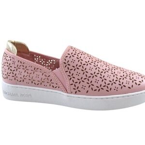 Michael Kors Ophelia Pink Perforated Slip-On Sneakers Size 8.5
